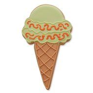 Ice Cream Cone Cookie and Fondant Cutter - Ann Clark - 5.1 Inches - US Tin Plated Steel N2