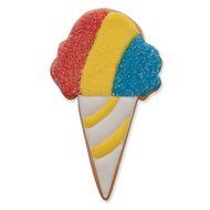 Ice Cream Cone Cookie and Fondant Cutter - Ann Clark - 5.1 Inches - US Tin Plated Steel N3