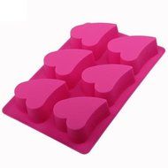 6-Units Silicone Cake Mold Biscuit Donuts Cake Pan Silicone Molds Heart Cupcake Baking Dish pan