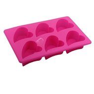 6-Units Silicone Cake Mold Biscuit Donuts Cake Pan Silicone Molds Heart Cupcake Baking Dish pan N2