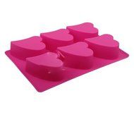 6-Units Silicone Cake Mold Biscuit Donuts Cake Pan Silicone Molds Heart Cupcake Baking Dish pan N4