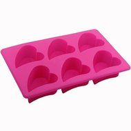6-Units Silicone Cake Mold Biscuit Donuts Cake Pan Silicone Molds Heart Cupcake Baking Dish pan N5