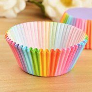 Wrisky 100Pcs Colorful Rainbow Paper Cake Cupcake Liners Baking Muffin Cup Case Party N6