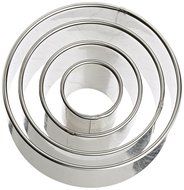 Ateco 4 Pieces Plain Round Cutter Set Cookie Biscuit Cutter Shaped Molds 1440