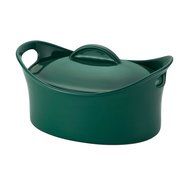 Rachael Ray 55051 Covered Casseroval Casserole, Stoneware, 4-1/4-Quart, Red