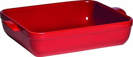 Emile Henry Made In France Lasagna/Roasting Dish 16.75" x 11"x 3" Burgundy Red