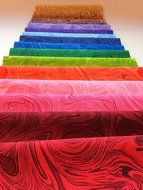 2.5 inch Rainbow swirl Jelly Roll 100% cotton fabric quilting strips N2
