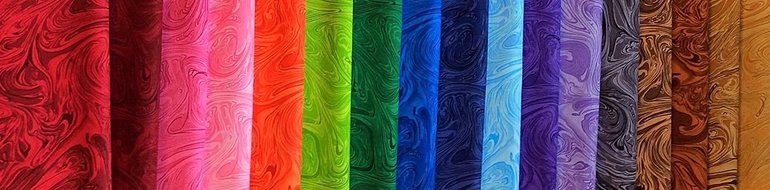 2.5 inch Rainbow swirl Jelly Roll 100% cotton fabric quilting strips N3