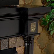 SEI Carrington Convertible Gel Fuel Fireplace, Slate/ Black N3