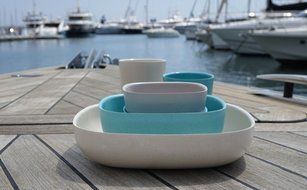 Biobu [by Ekobo] 50 oz Gusto Side Bowl, White N3