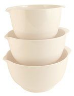 Hutzler Melamine Mixing Bowl Set: 2, 3 and 4 Liters/quarts, Red N3