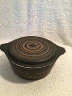 Vintage Pyrex #472 Terra Pattern 1-1/2 Qt Casserole Dish Bowl W Lid