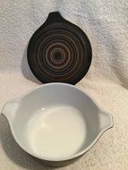 Vintage Pyrex #472 Terra Pattern 1-1/2 Qt Casserole Dish Bowl W Lid N2