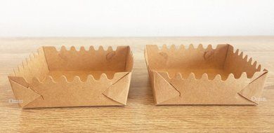 Omin Mini Kraft Disposable Square Paper Baking Loaf Pans Size 3 x 3 x 1 Inch Pack of 100
