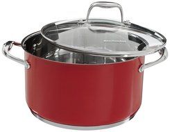 KitchenAid KCS60LCER Stainless Steel 6.0-Quart Low Casserole with Lid Cookware - Empire Red N2