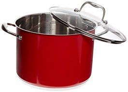 KitchenAid KCS60LCER Stainless Steel 6.0-Quart Low Casserole with Lid Cookware - Empire Red N4