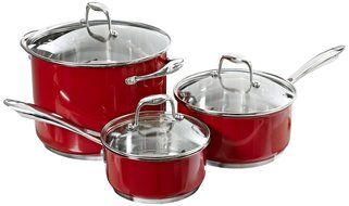 KitchenAid KCS60LCER Stainless Steel 6.0-Quart Low Casserole with Lid Cookware - Empire Red N23
