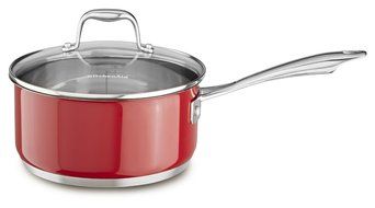 KitchenAid KCS60LCER Stainless Steel 6.0-Quart Low Casserole with Lid Cookware - Empire Red N32