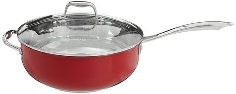 KitchenAid KCS60LCER Stainless Steel 6.0-Quart Low Casserole with Lid Cookware - Empire Red N34