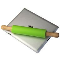 Kuke 12 Inch Silicone Rolling Pin, Non-Stick Roll Bar Multipurpose Kitchen Gadgets Dishwasher Safe (Red) N6