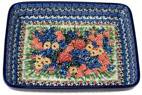 Ceramika Artystyczna Polish Hand Painted Baking Dish 11.25" x 9" x 2"