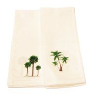 Palm Trees Cotton Dish Towels with Cookie Cutter and Recipe Kitchen Set (4 Items) N4