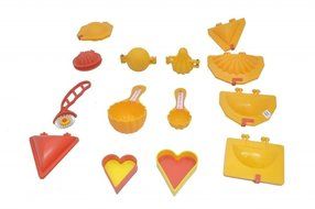 DS 14 Pcs Mould Combo Kachori, Samosa, Cutlet, Karanji, Ladoo, Prasad Scoop, Cutter, Modak