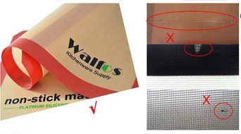 Walfos Silicone Baking Mat-Set of 2 Half Sheet (Thick &amp; Large 11 5/8&quot; x 16 1/2&quot;) - Non Stick Platinum Silicon... N5