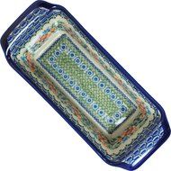 Polish Pottery Ceramika Boleslawiec Bread Meatloaf Baker, 12-3/4-Inch by 5-3/8-Inch, 6 Cups, Royal Blue Patterns... N3