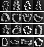 GTI Metal Cookie Cutters Set - 18 Pieces Animals Shape, include Bear, Fish, Elephant, Dolphin, Rabbit, Mikey,... N3