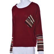 AIMTOPPY Womens Long Sleeve Round Neck Loose Shirt Blouse Tops (XXL, Green) N7