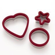KitchenAid Gourmet Cookie Cutters (Red, Set of 3)
