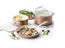 Trisha Yearwood Royal Precious Metals 5 Quart Covered Casserole, Copper N3
