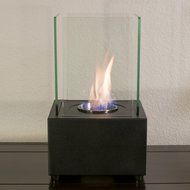 Ventless Ethanol Alcohol Tabletop Fireplace w/0.5L Stainless Steel Fuel Insert. Modern Indoor &amp; Outdoor Fire Decor...