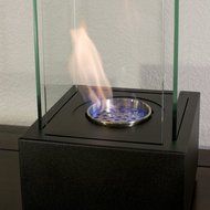 Ventless Ethanol Alcohol Tabletop Fireplace w/0.5L Stainless Steel Fuel Insert. Modern Indoor &amp; Outdoor Fire Decor... N2