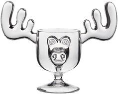 Christmas Moose Mug Punch Bowl Set with 6 Moose Mugs - Safer Than Glass