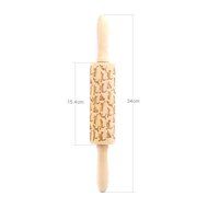 Cat Rolling Pin Yummy Sam Baking Pin Rod Laser Engraved Wood with Cat Design 13.4 inches Embossed Hardwood Cylinder... N3