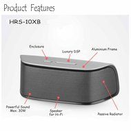 JB.lab HRS-10XB Full Range Bluetooth Speaker High Resolution Series HiFi Sound Silver N7