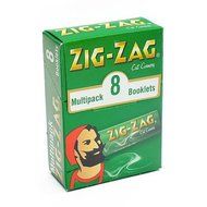 1 Multipack box of 8 packets ZIG ZAG CIGARETTE PAPERS 70mm Size - 50 sheets each N2