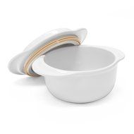 Chantal 93-MT17 WT Make and Take Round 1 &frac34;-Quart Casserole with Lid, Glossy White