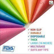 Ternola - PIPING BAG (110 PACK) - 16'' Tools for Pastry Decoration. Perfect Set for Frosting &amp; Icing + Bonus E-GUIDE N4