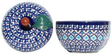 Polish Pottery Apple Baker From Zaklady Ceramiczne Boleslawiec #1425-217a Classic Pattern, Dimensions: Width:... N2