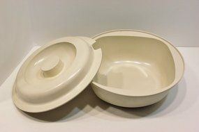 Vtg Tupperware &quot;Ultra 21&quot; Microwave &amp; Oven (2 qt) Covered Casserole Dish Soup Tureen N2