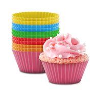 SafeGadgets Silicone Cupcake Liners. Pack of 12 Non&ndash;Stick Muffin Baking Cups, Bakeware sets. N7