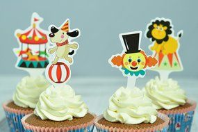 BeBeFun Cupcake Decorative Toppers Cowboys Shape Cupcake Decorating Tools for Party Supplies 24 Pieces in Pack... N4
