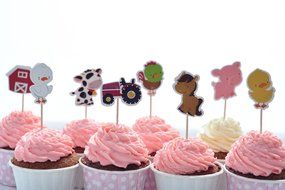 BeBeFun Cupcake Decorative Toppers Cowboys Shape Cupcake Decorating Tools for Party Supplies 24 Pieces in Pack... N9