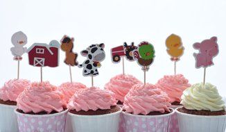 BeBeFun Cupcake Decorative Toppers Cowboys Shape Cupcake Decorating Tools for Party Supplies 24 Pieces in Pack... N10