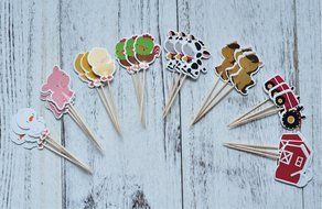 BeBeFun Cupcake Decorative Toppers Cowboys Shape Cupcake Decorating Tools for Party Supplies 24 Pieces in Pack... N11