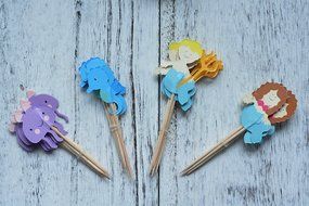 BeBeFun Cupcake Decorative Toppers Cowboys Shape Cupcake Decorating Tools for Party Supplies 24 Pieces in Pack... N14