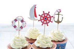 BeBeFun Cupcake Decorative Toppers Cowboys Shape Cupcake Decorating Tools for Party Supplies 24 Pieces in Pack... N15